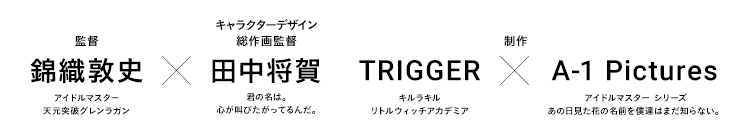 錦織敦史 × 田中将賀 TRIGGER × A-1 Pictures